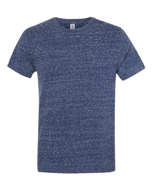 Unisex Snow Heather Jersey T-Shirt - Navy Front