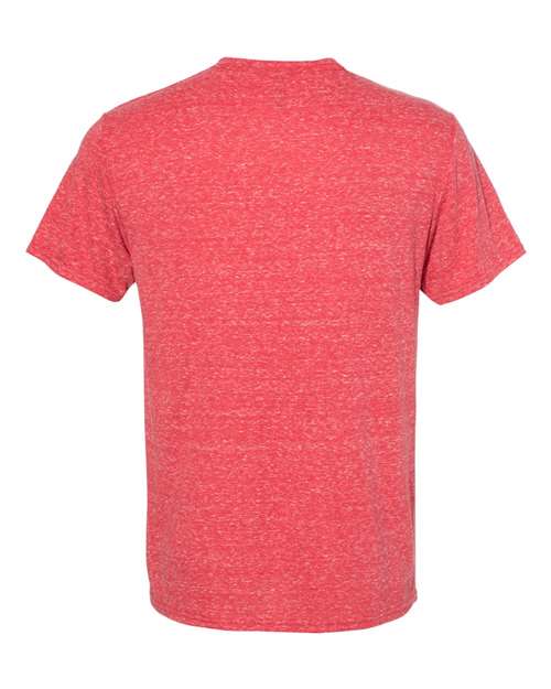 Unisex Snow Heather Jersey T-Shirt - Red Back