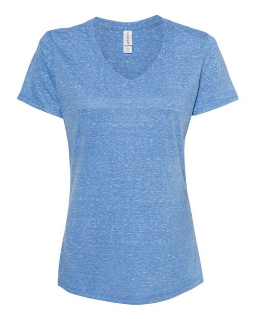 Women's Snow Heather Jersey V-Neck T-Shirt - Royal Front