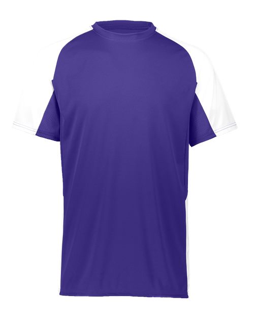 Augusta Sportswear Youth Cutter Jersey - Purple/ White Front