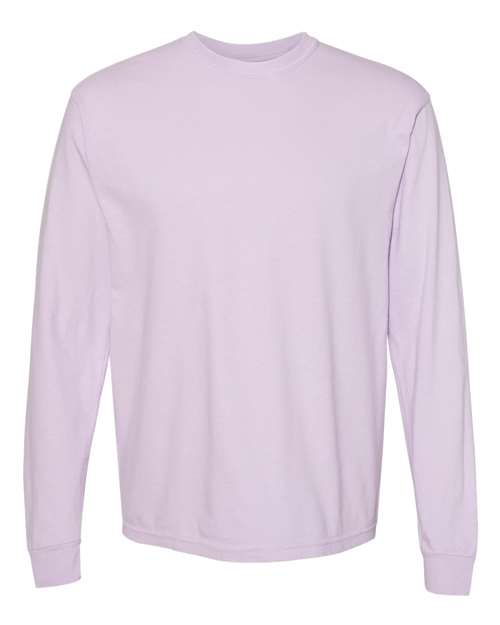 Comfort Colors Unisex Garment-Dyed Heavyweight Long Sleeve T-Shirt - Orchid Front