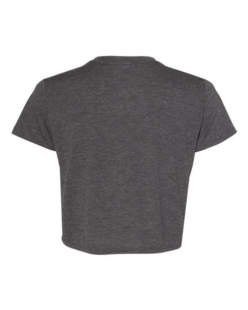 Women’s Flowy Crop Tee - Dark Grey Heather Back