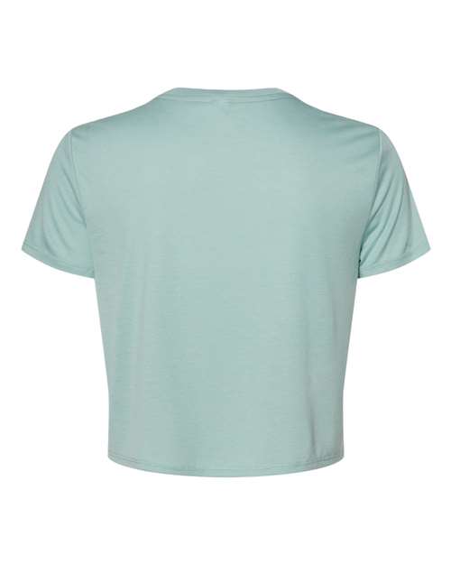 Women’s Flowy Crop Tee - Dusty Blue Back