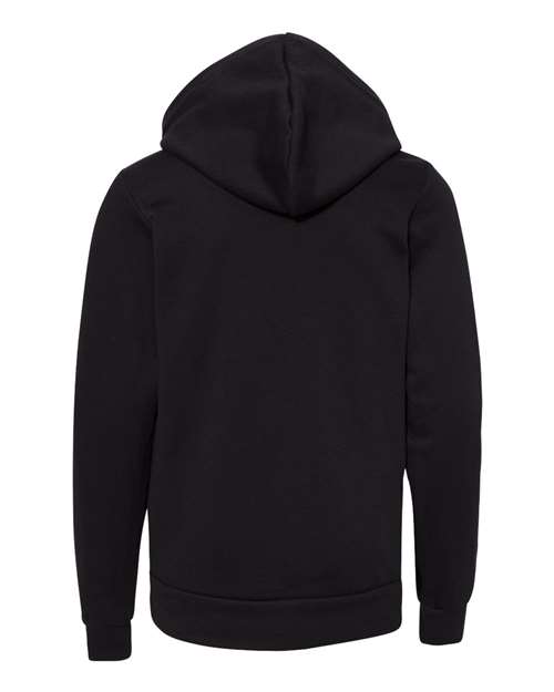 Youth Sponge Fleece Hoodie Sweatshirt - Black Back