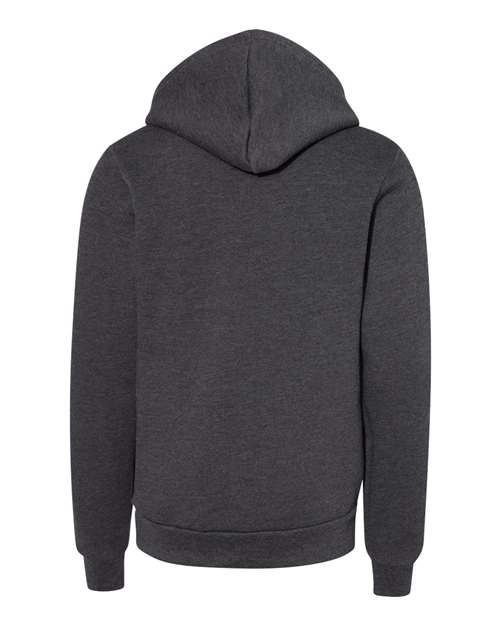 Youth Sponge Fleece Hoodie Sweatshirt - Dark Grey Heather Back