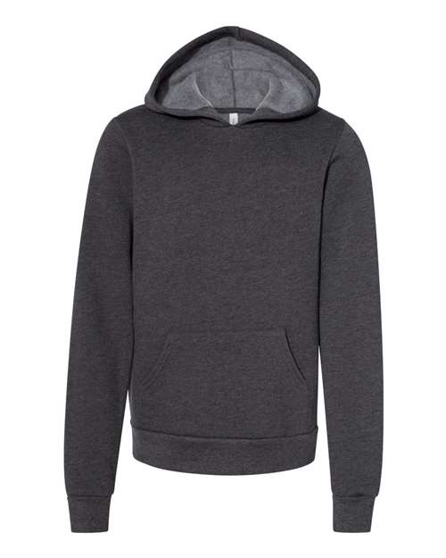 Youth Sponge Fleece Hoodie Sweatshirt - Dark Grey Heather Front