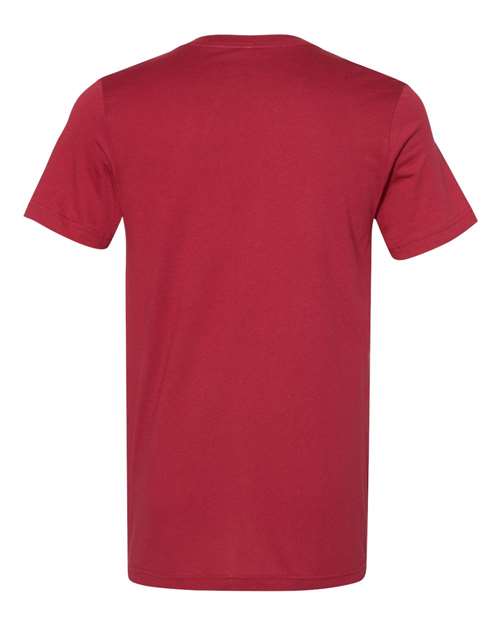 Unisex Jersey V-Neck Tee - Cardinal Back