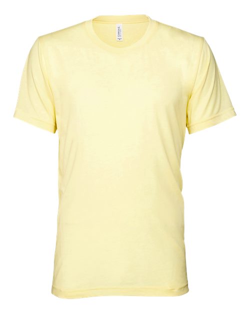 BELLA + CANVAS Triblend Tee - Pale Yellow Triblend Front