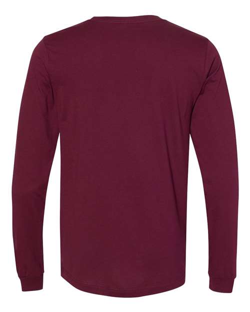 Unisex Jersey Long Sleeve Tee - Maroon Back