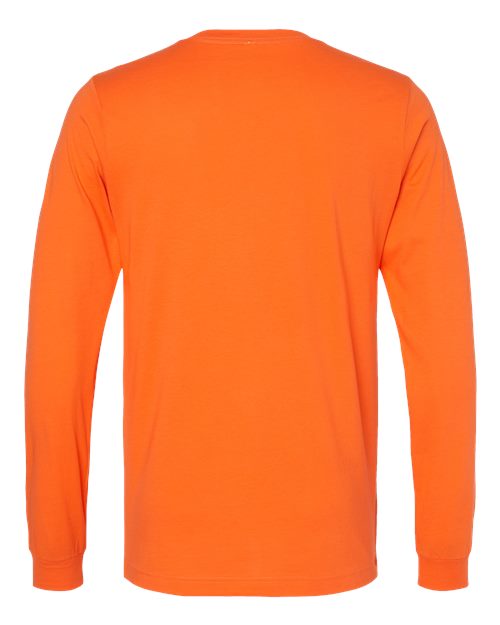 Unisex Jersey Long Sleeve Tee - Orange Back