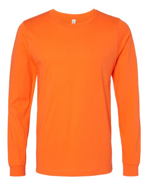 Unisex Jersey Long Sleeve Tee - Orange Front