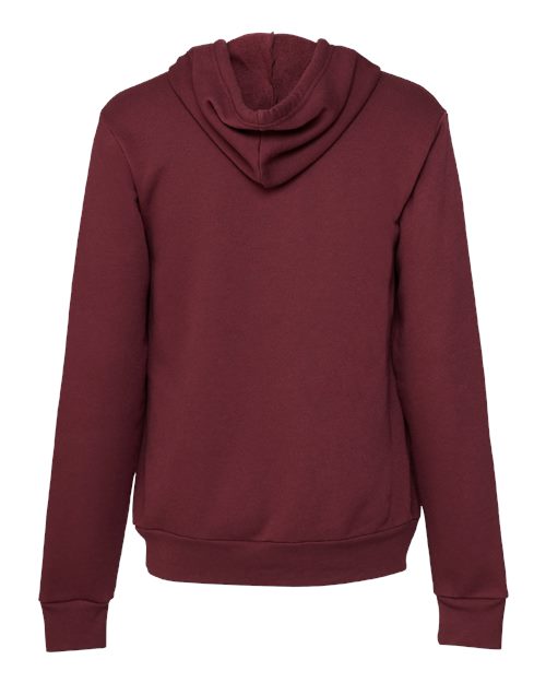 Unisex Sponge Fleece Hoodie Sweatshirt - Maroon Back