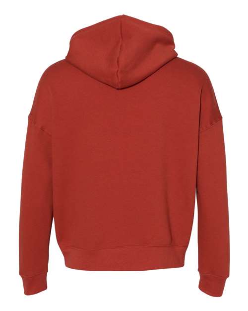 Unisex Sponge Fleece Drop Shoulder Hoodie Sweatshirt - Brick Back