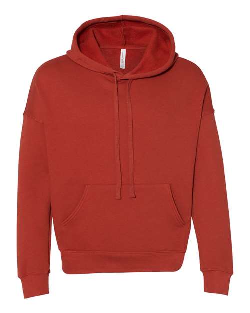 Unisex Sponge Fleece Drop Shoulder Hoodie Sweatshirt - Brick Front