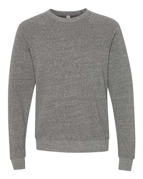 Unisex Sponge Fleece Raglan Crewneck Sweatshirt - Deep Heather Front