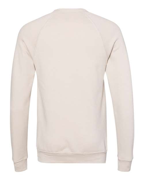 Unisex Sponge Fleece Raglan Crewneck Sweatshirt - Heather Dust Back