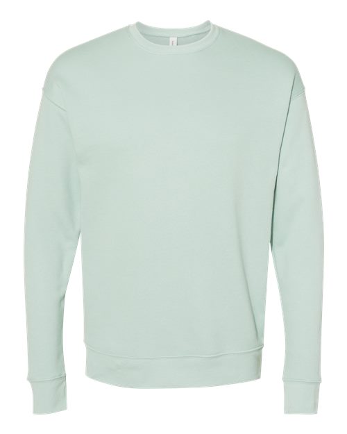 Unisex Sponge Fleece Drop Shoulder Crewneck Sweatshirt - Dusty Blue Front