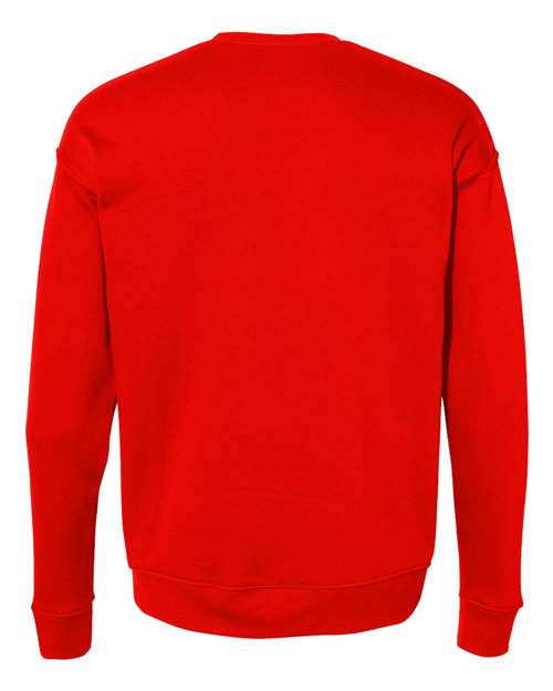 Unisex Sponge Fleece Drop Shoulder Crewneck Sweatshirt - Poppy Back