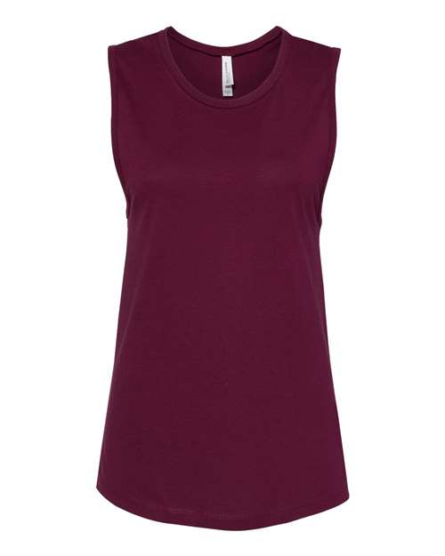 Women's Jersey Muscle Tank - Maroon Front