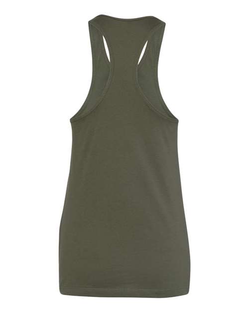 Women's Jersey Racerback Tank - Military Green Back