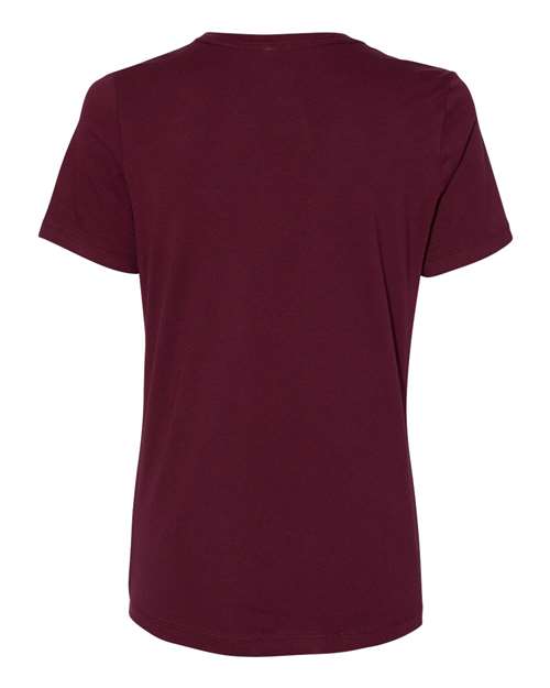 Women’s Relaxed Jersey Tee - Maroon Back