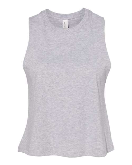 Women's Racerback Crop Tank - Athletic Heather Front