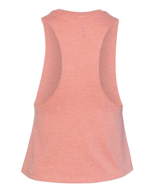 Women's Racerback Crop Tank - Heather Sunset Back