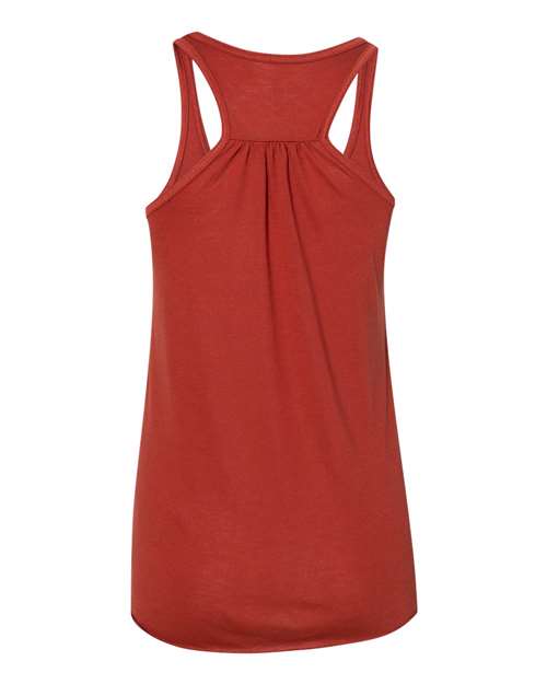 Women's Flowy Racerback Tank - Brick Back