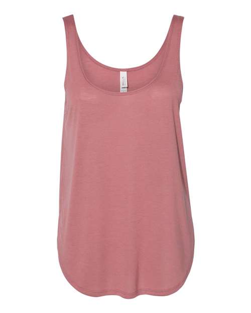 Women's Flowy Tank with Side Slit - Mauve Front