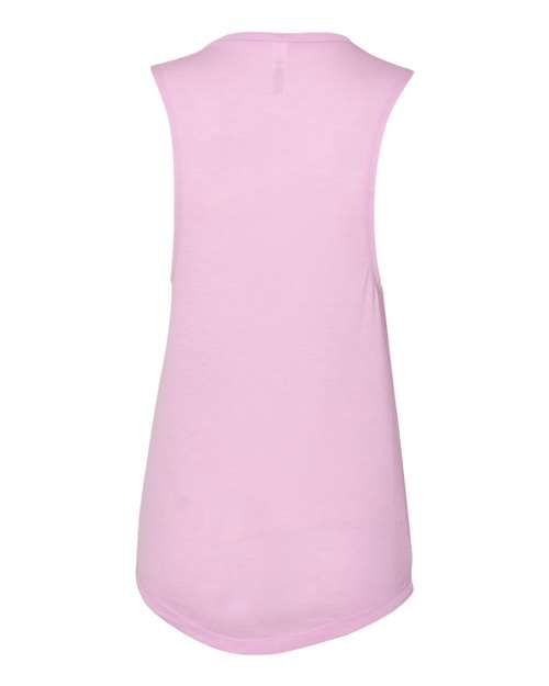 Women's Flowy Scoop Muscle Tank - Lilac Back