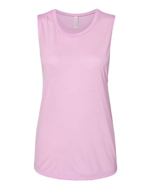 Women's Flowy Scoop Muscle Tank - Lilac Front