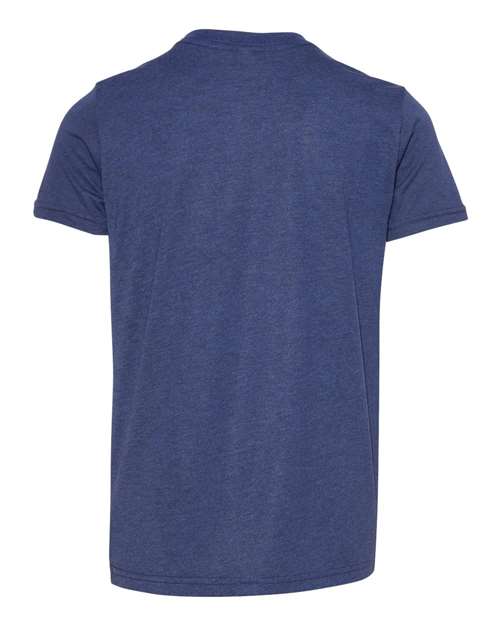 Youth Triblend Tee - Navy Triblend Back