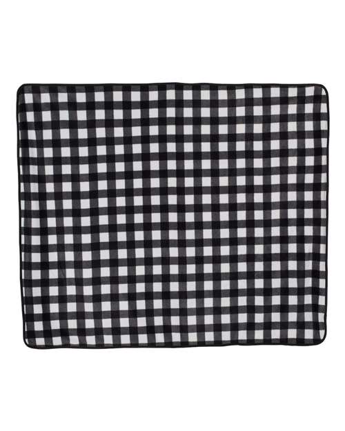 Polyester/Nylon Patterned Picnic Blanket - White Buffalo Front