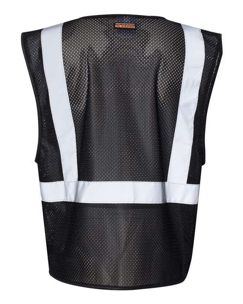 Unisex EV Series® Enhanced Visibility Non-ANSI Vest - Black - B120 Back