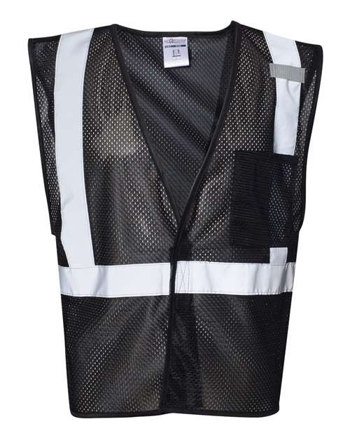 Unisex EV Series® Enhanced Visibility Non-ANSI Vest - Black - B120 Front