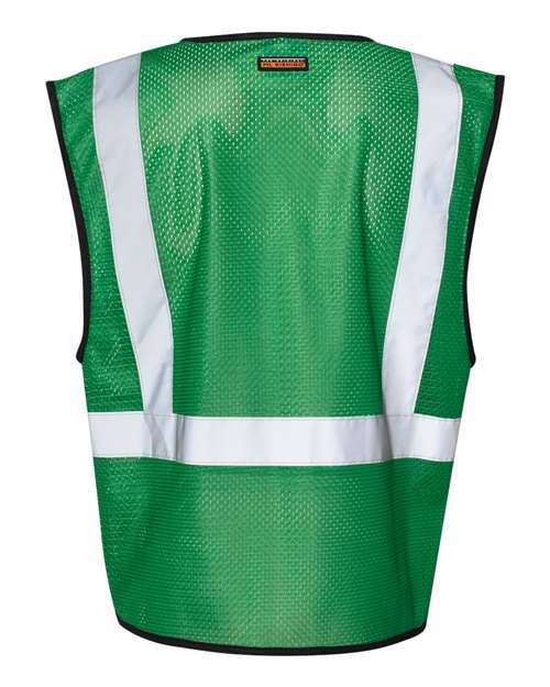 Unisex EV Series® Enhanced Visibility Non-ANSI Vest - Green - B123 Back