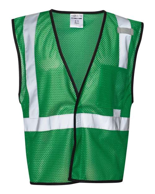 Unisex EV Series® Enhanced Visibility Non-ANSI Vest - Green - B123 Front