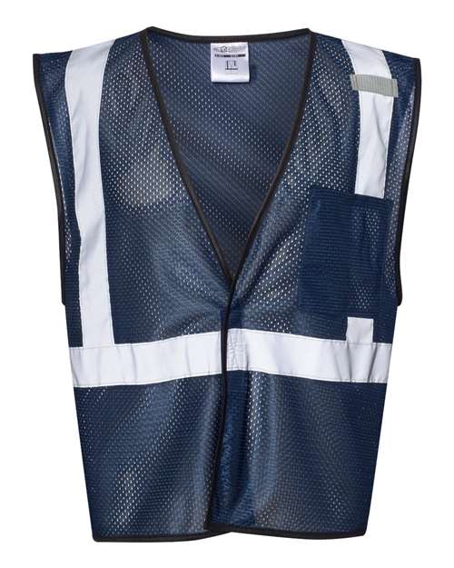Unisex EV Series® Enhanced Visibility Non-ANSI Vest - Navy Blue - B127 Front