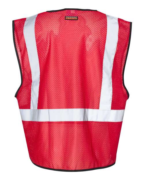 Unisex EV Series® Enhanced Visibility Non-ANSI Vest - Red - B122 Back