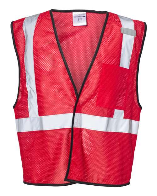 Unisex EV Series® Enhanced Visibility Non-ANSI Vest - Red - B122 Front