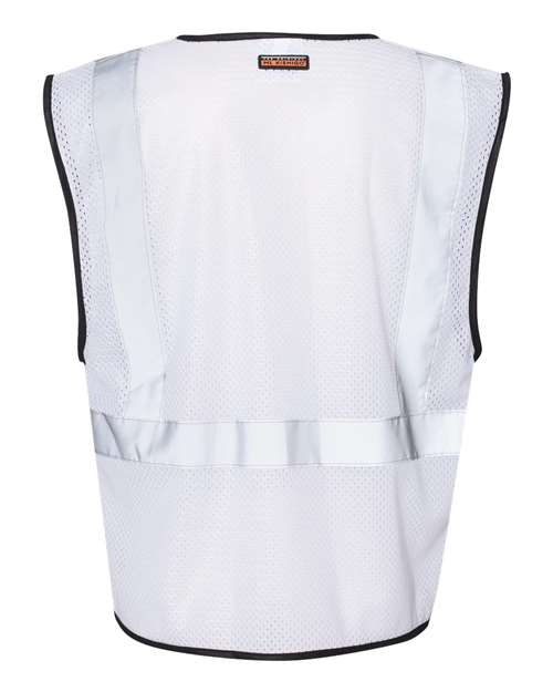Unisex EV Series® Enhanced Visibility Non-ANSI Vest - White - B124 Back