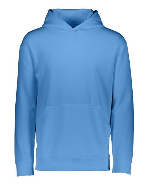 Youth Wicking Fleece Hooded Sweatshirt - Columbia Blue Front
