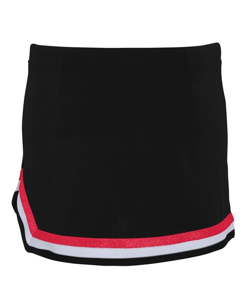 Girls' Pike Cheer Skirt - Black/ Red/ White Back