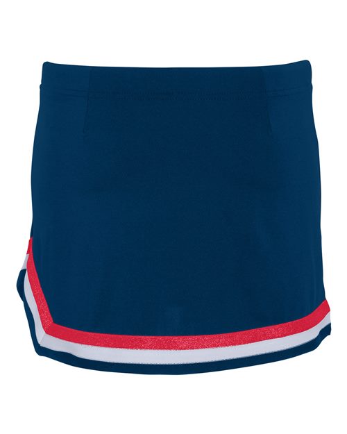 Girls' Pike Cheer Skirt - Navy/ Red/ White Back