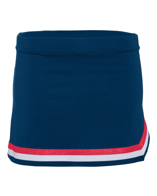 Girls' Pike Cheer Skirt - Navy/ Red/ White Front
