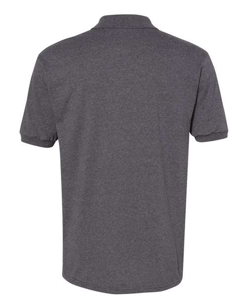 Men's EcoSmart® Jersey Polo - Charcoal Heather Back