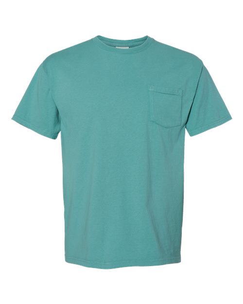 Unisex Garment-Dyed Pocket T-Shirt - Spanish Moss Front