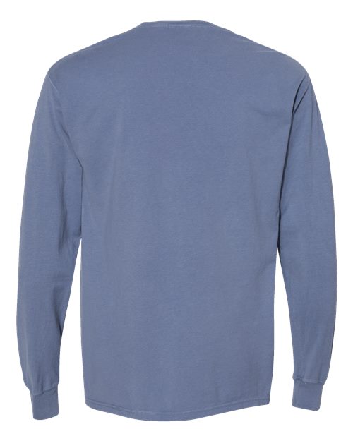 Unisex Garment-Dyed Long Sleeve T-Shirt With a Pocket - Saltwater Back