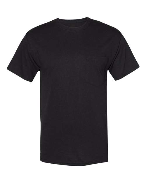 Unisex Workwear Pocket T-Shirt - Black Front