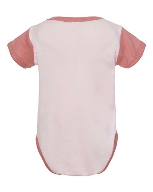 Infant Baby Rib Bodysuit - Ballerina/ Mauvelous Back